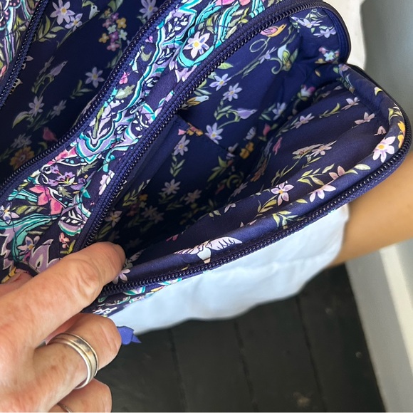 Vera Bradley Navy and Floral Sling Backpack - Picture 5 of 6